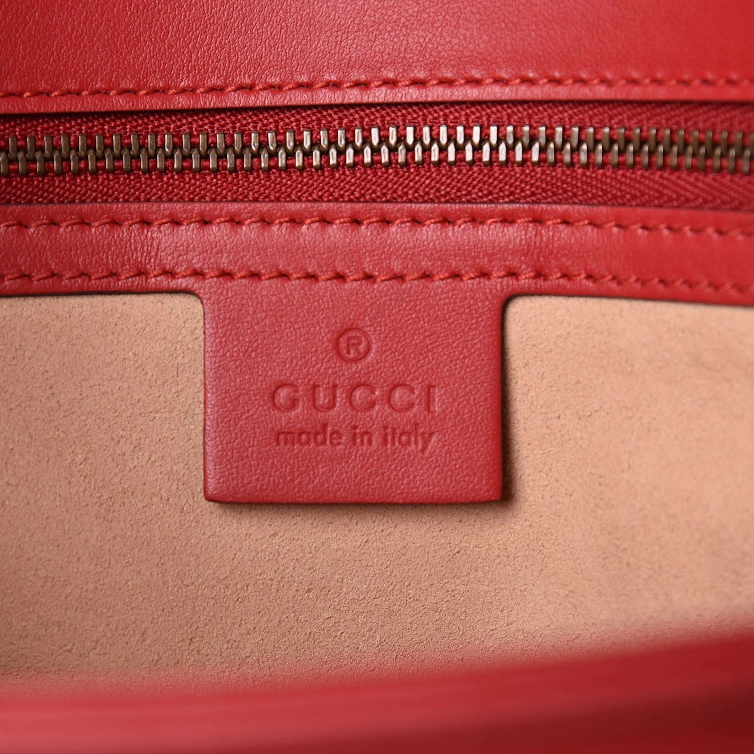 Gucci Calfskin Matelasse Large GG Marmont Shoulder Bag Hibiscus Red 6 of 10