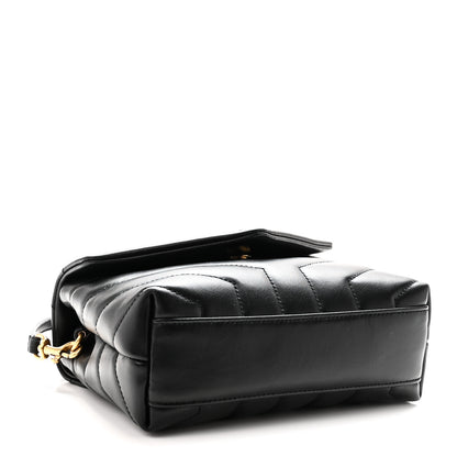 Saint Laurent Calfskin Y Quilted Monogram Toy Loulou Crossbody Bag Black 4 of 11