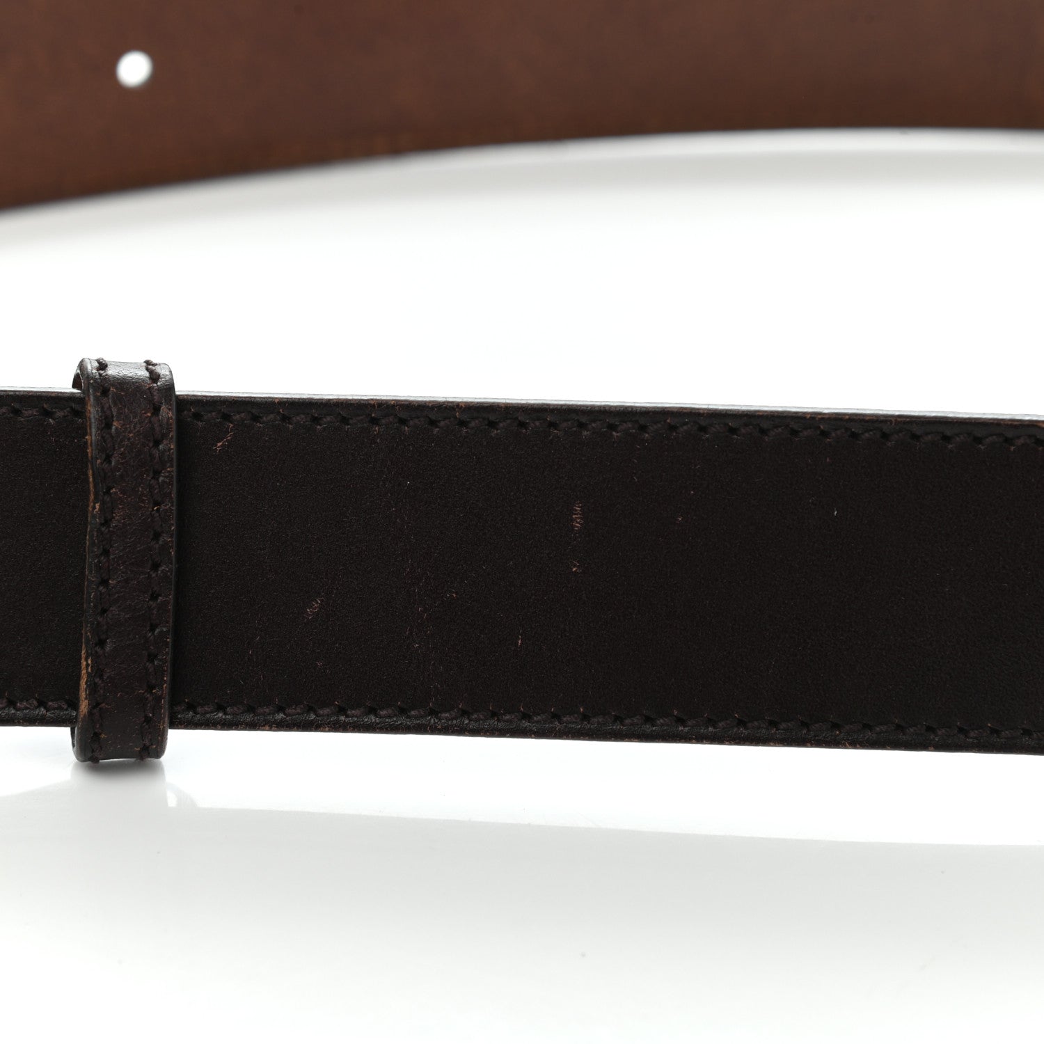 Gucci Calfskin Interlocking G 40mm Belt 85 34 Dark Brown 8 of 15