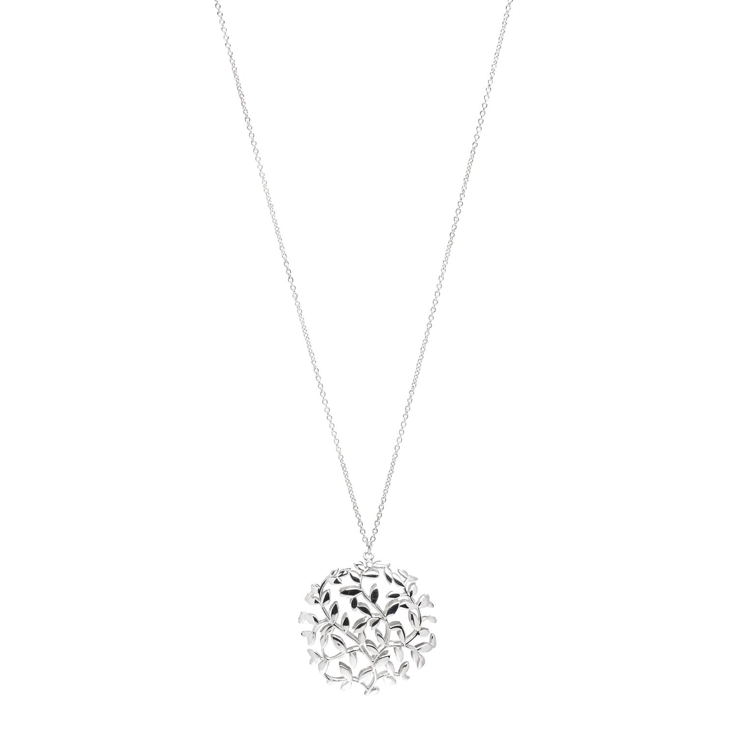 Sterling Silver Paloma Picasso Olive Leaf Medallion Pendant Necklace