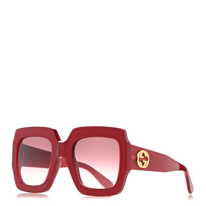 Gucci Square Web Frame GG0178S Sunglasses Red 1 of 7
