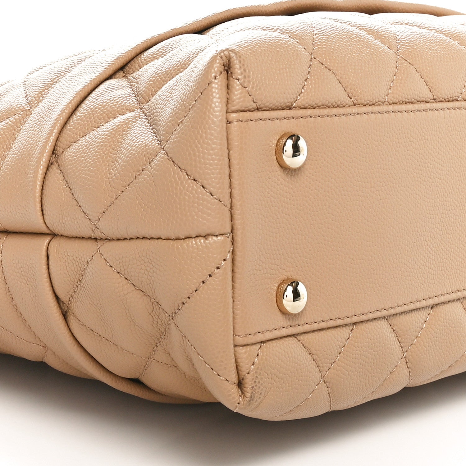 Chanel Caviar Quilted Rolled Up Tote Beige 9 of 10