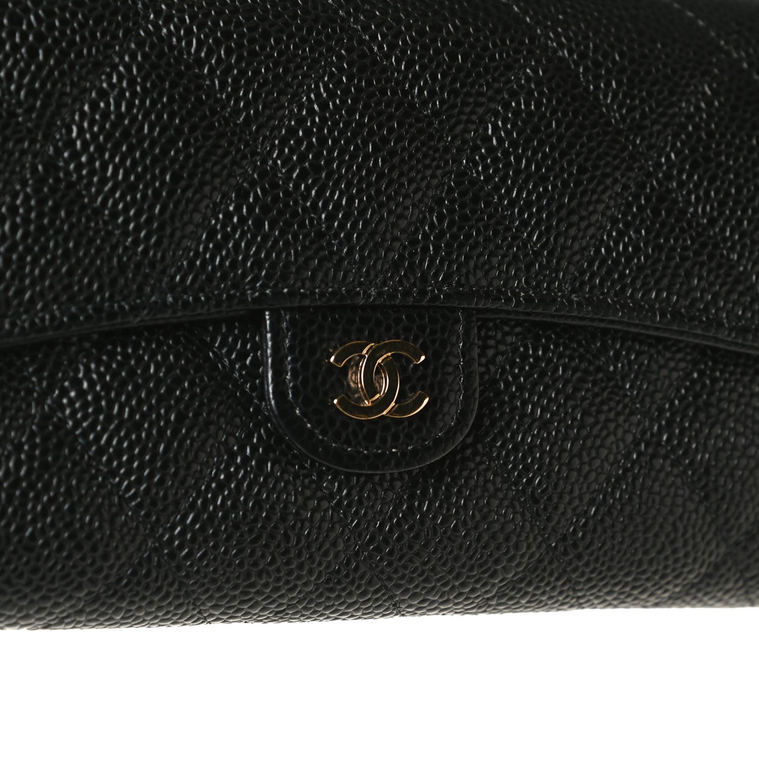 Chanel Caviar Quilted Large Gusset Flap Wallet Black 20 of 22