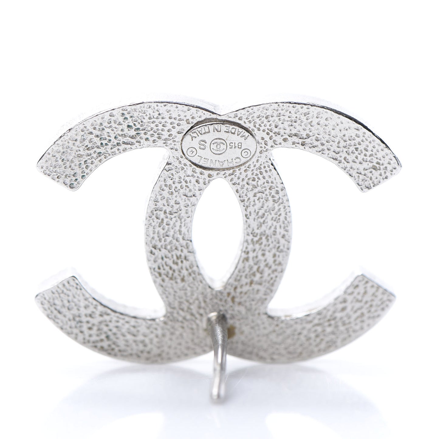 Baguette Crystal CC Earrings Silver