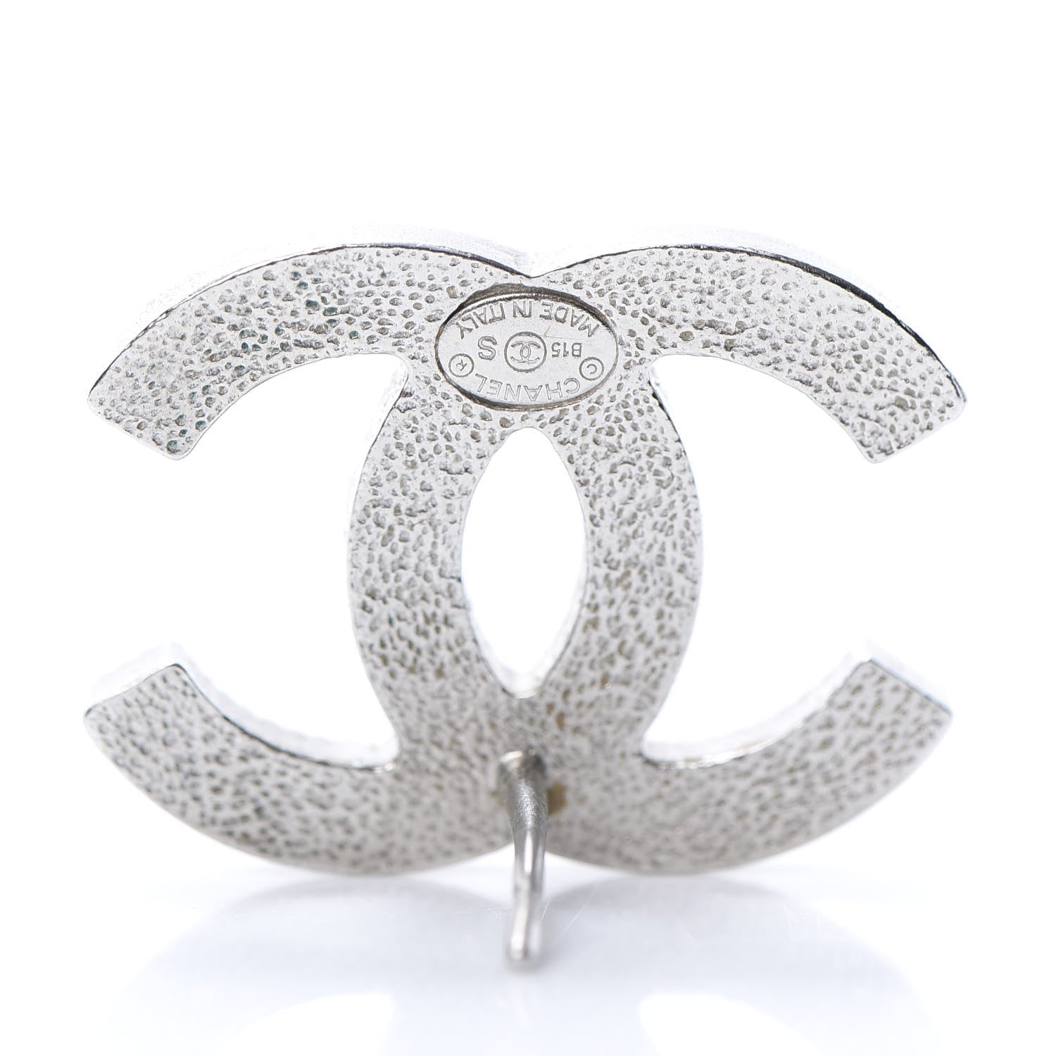 Chanel Baguette Crystal CC Earrings Silver 4 of 5