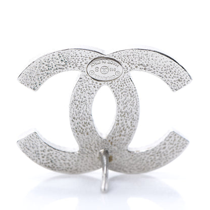 Chanel Baguette Crystal CC Earrings Silver 4 of 5