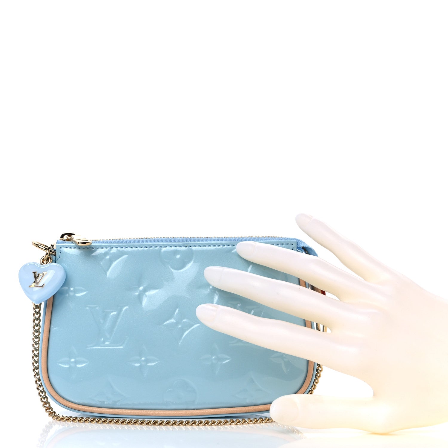 Louis Vuitton Vernis Valentine Mini Pochette Accessories Lollipop Blue 2 of 8