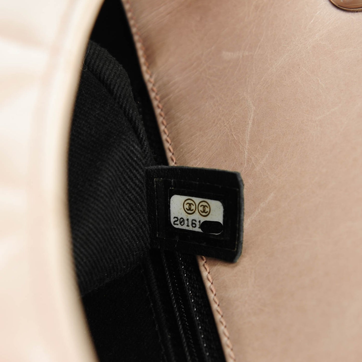 Glazed Calfskin Quilted Small CC Delivery Tote Light Pink