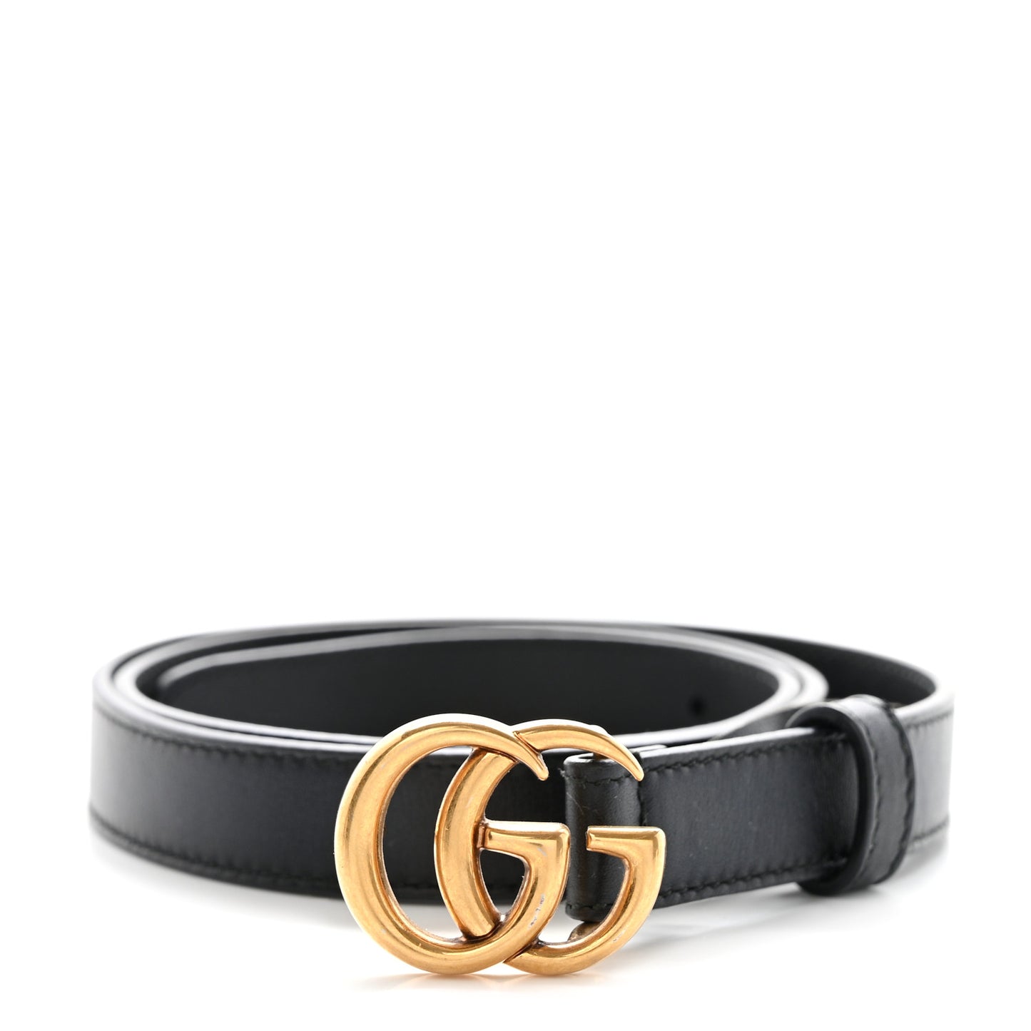 Calfskin Double G 20mm Belt 80 32 Black
