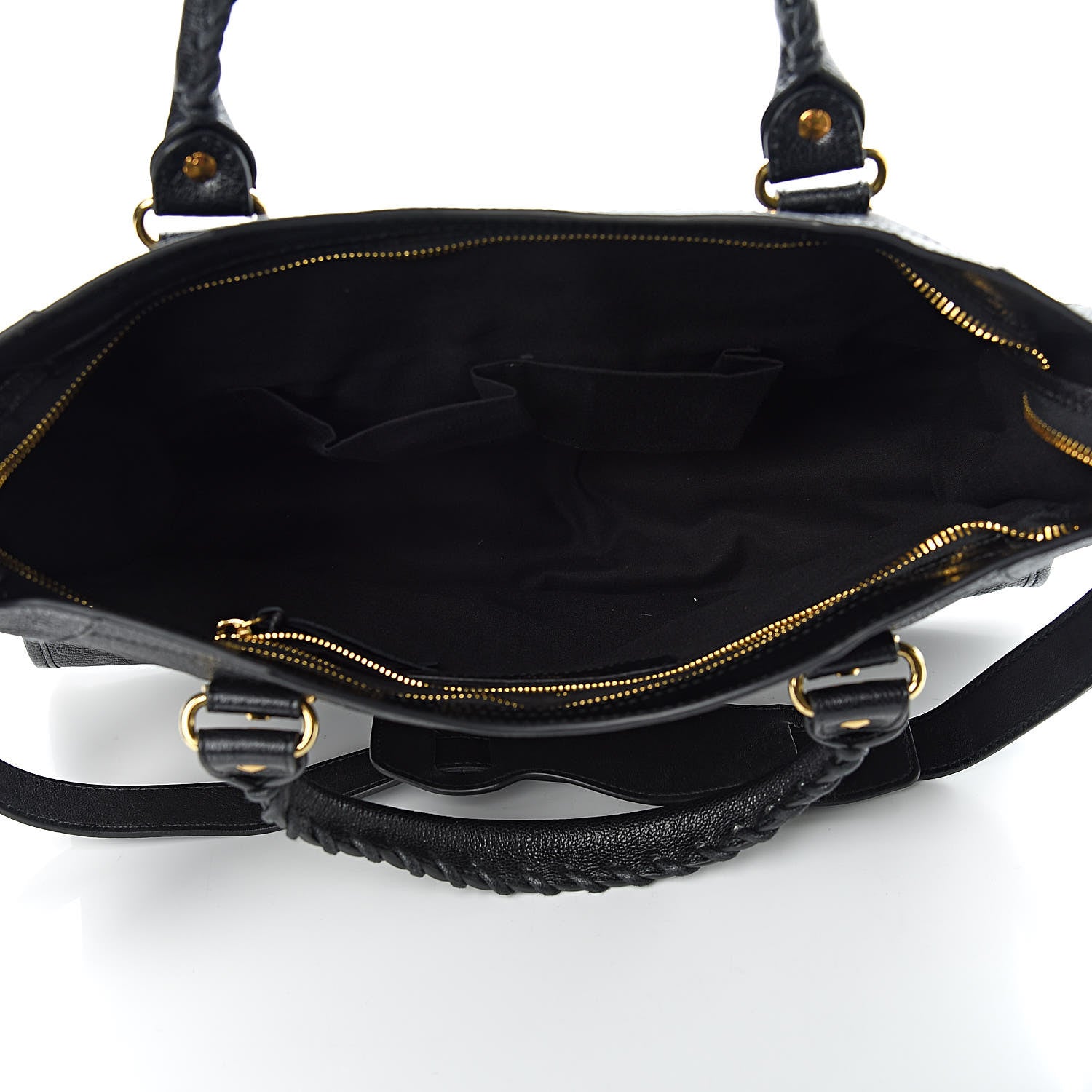Balenciaga Chevre Gold Metallic Edge Hardware City Black 5 of 11