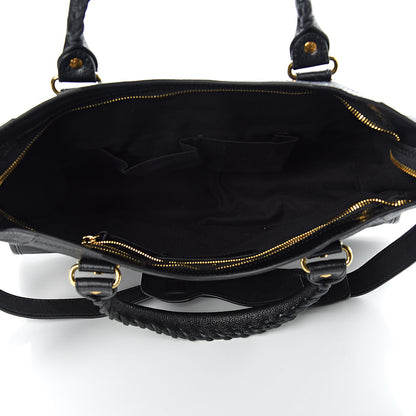 Balenciaga Chevre Gold Metallic Edge Hardware City Black 5 of 11