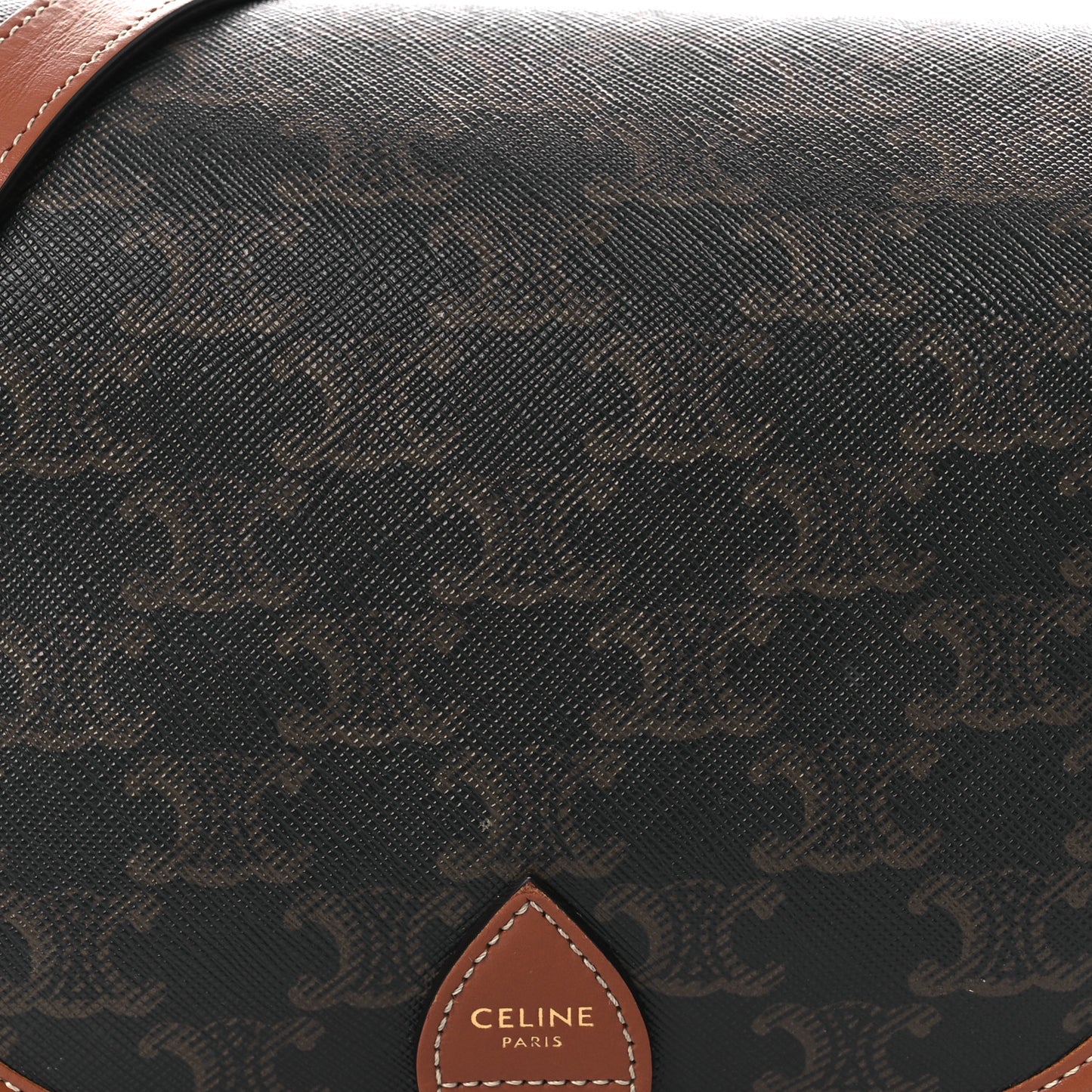 Triomphe Canvas Medium Folco Bag Tan
