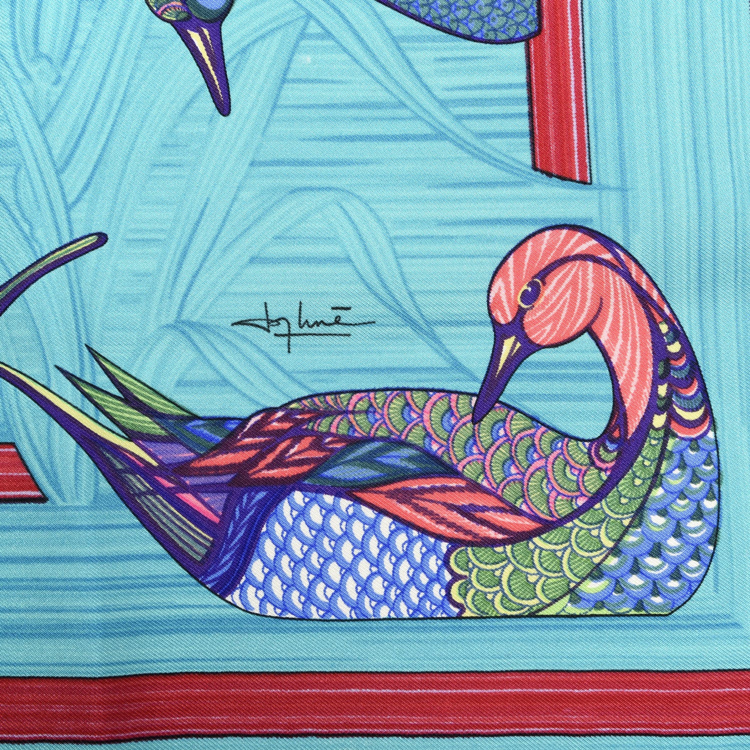 Hermes Silk La Mare aux Canards Scarf 90 4 of 8