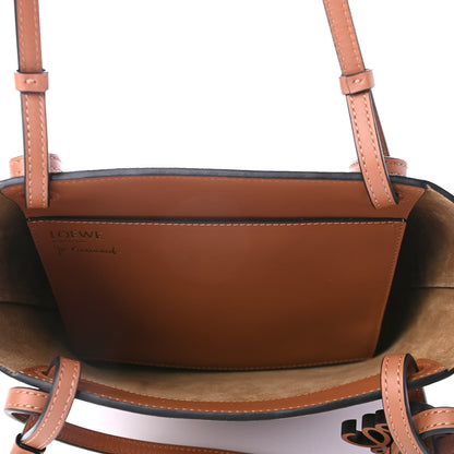 Loewe Calfskin Words Double Handle Square Tote Tan 4 of 4