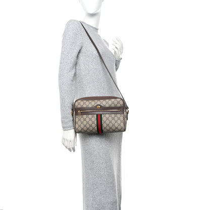 Gucci GG Supreme Monogram Web Small Ophidia Shoulder Bag Brown 2 of 13
