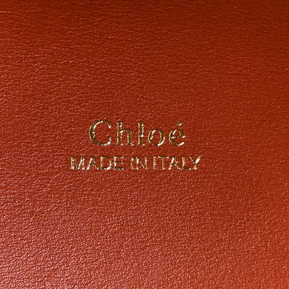 Chloe Calfskin Lizard Embossed Small Aby Lock Sepia Brown 6 of 8