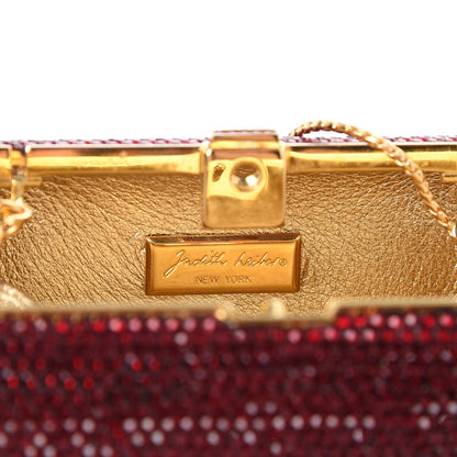 Judith Leiber Crystal Minaudiere Clutch Red 7 of 9