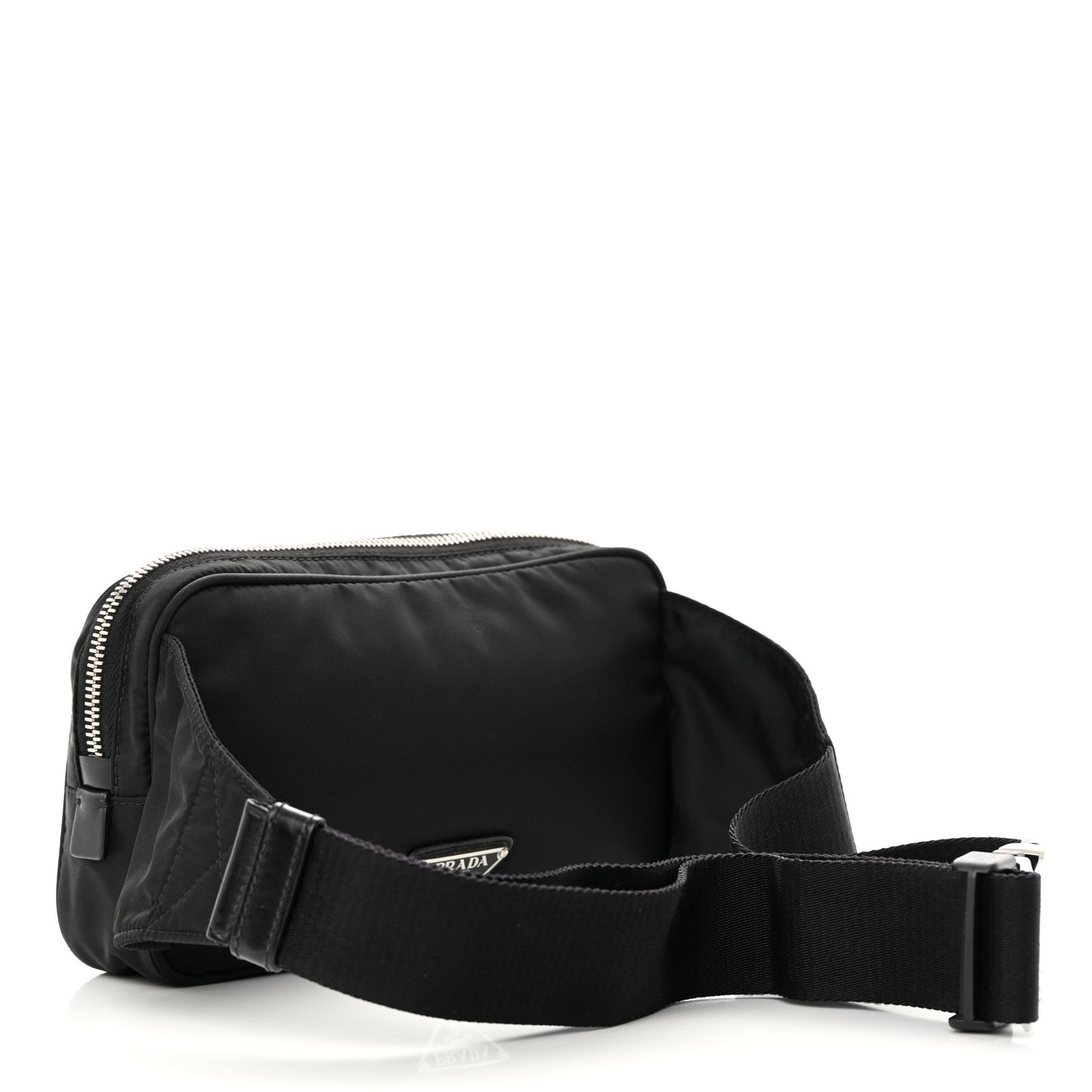 Tessuto Re-Nylon Logo Print Belt Bag Black