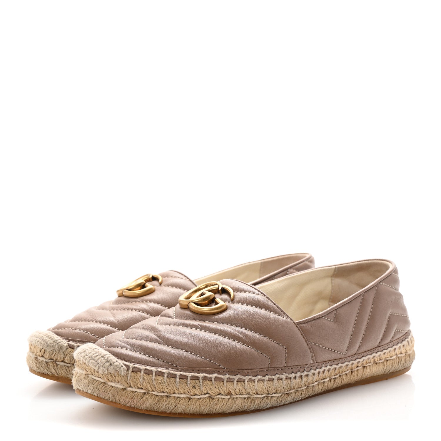 Gucci Nappa Matelasse GG Marmont Espadrilles 39 Porcelain Rose 4 of 10