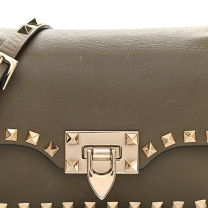 Valentino Garavani Vitello Mini Rockstud Flap Saddle Crossbody Bag Army Green 7 of 11