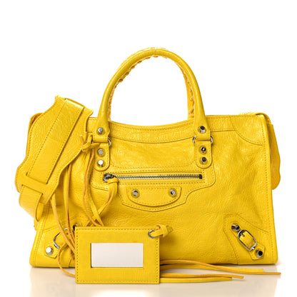 Balenciaga Agneau Classic Silver Hardware City S Jaune Soleil 3 of 11