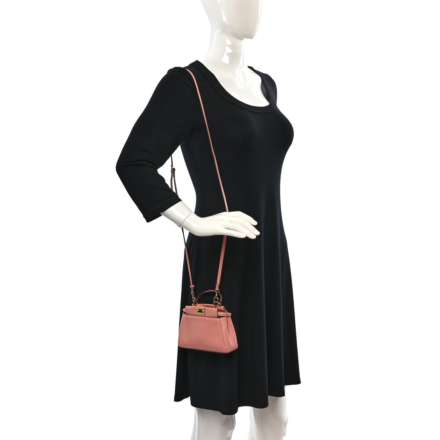 Shiny Nappa Micro Peekaboo Iconic Satchel Pink