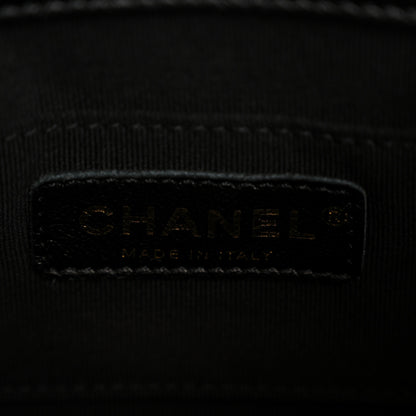 Chanel Calfskin Quilted Mini Duma Pockets Drawstring Backpack Black 6 of 14