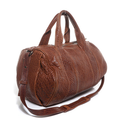 Alexander Wang Pebbled Lambskin Rocco Brown w Antique Silver Hardware 3 of 7