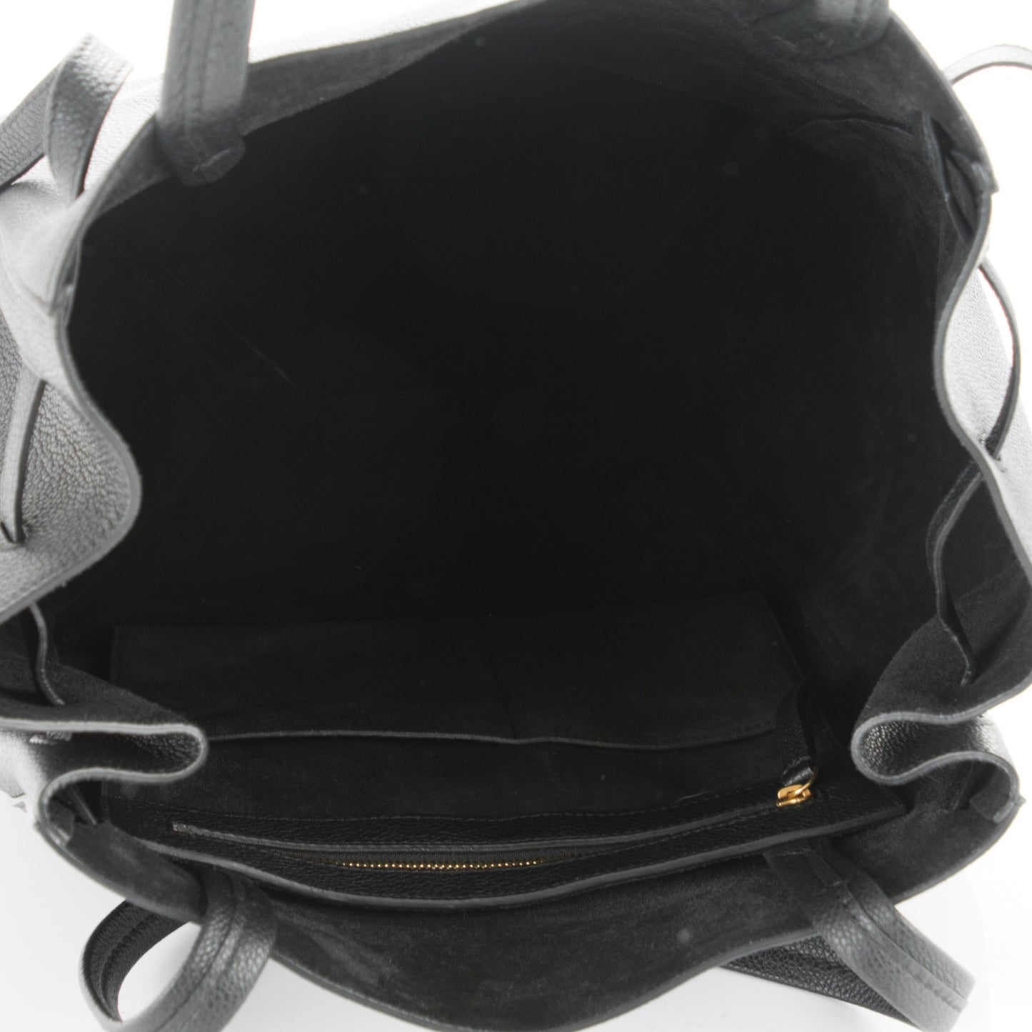 Soft Grained Calfskin Small Belt Cabas Phantom Black