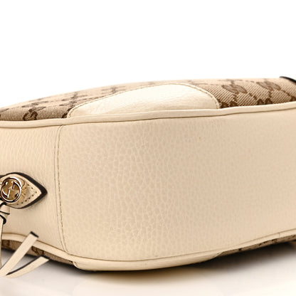 Gucci Monogram Dollar Calfskin Mini Bree Messenger Bag Beige Ebony Avoire 9 of 10