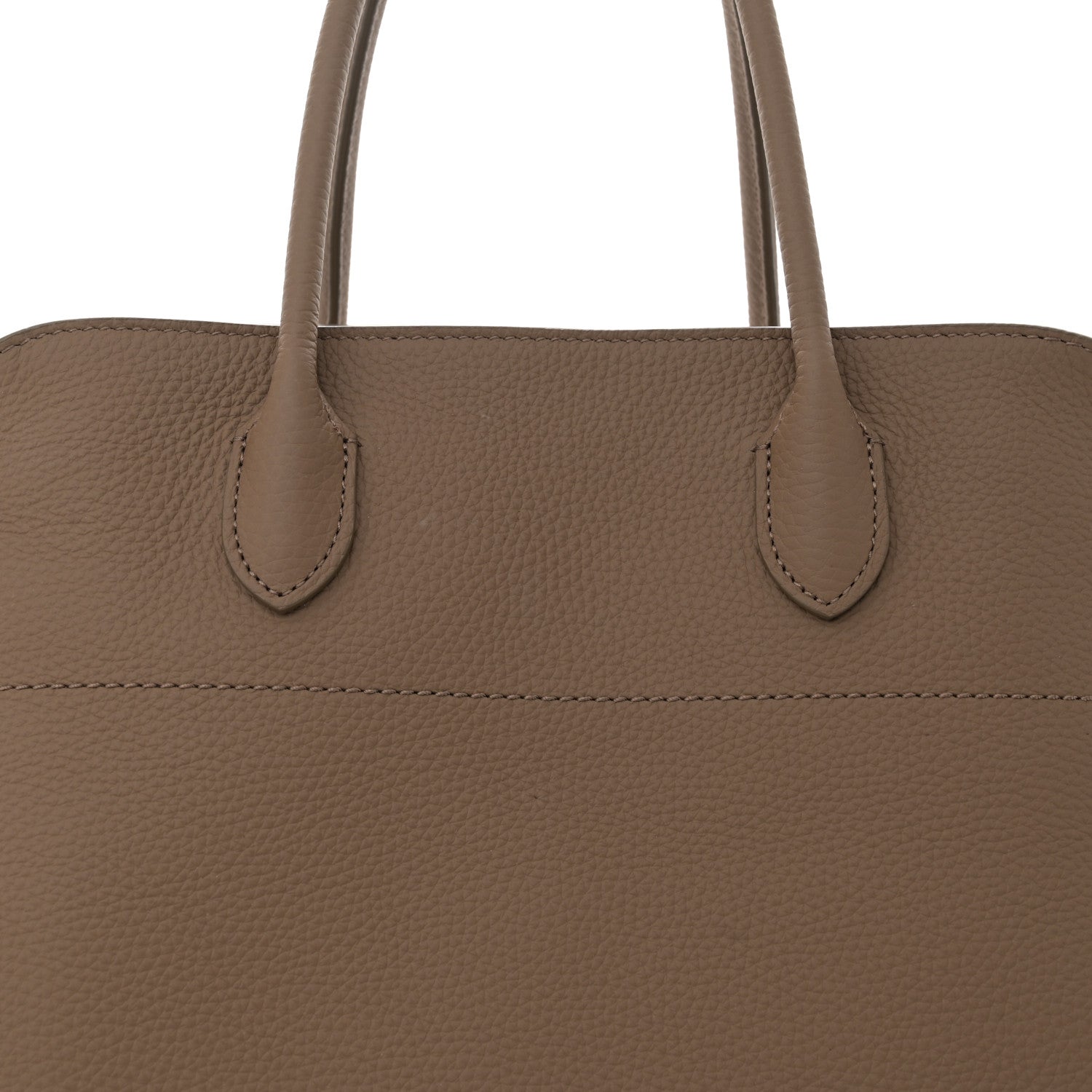 The Row Matte Grained Calfskin Soft Margaux 15 Taupe 7 of 9