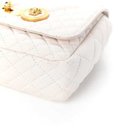 Versace Nappa Quilted Icon Shoulder Bag White 10 of 10