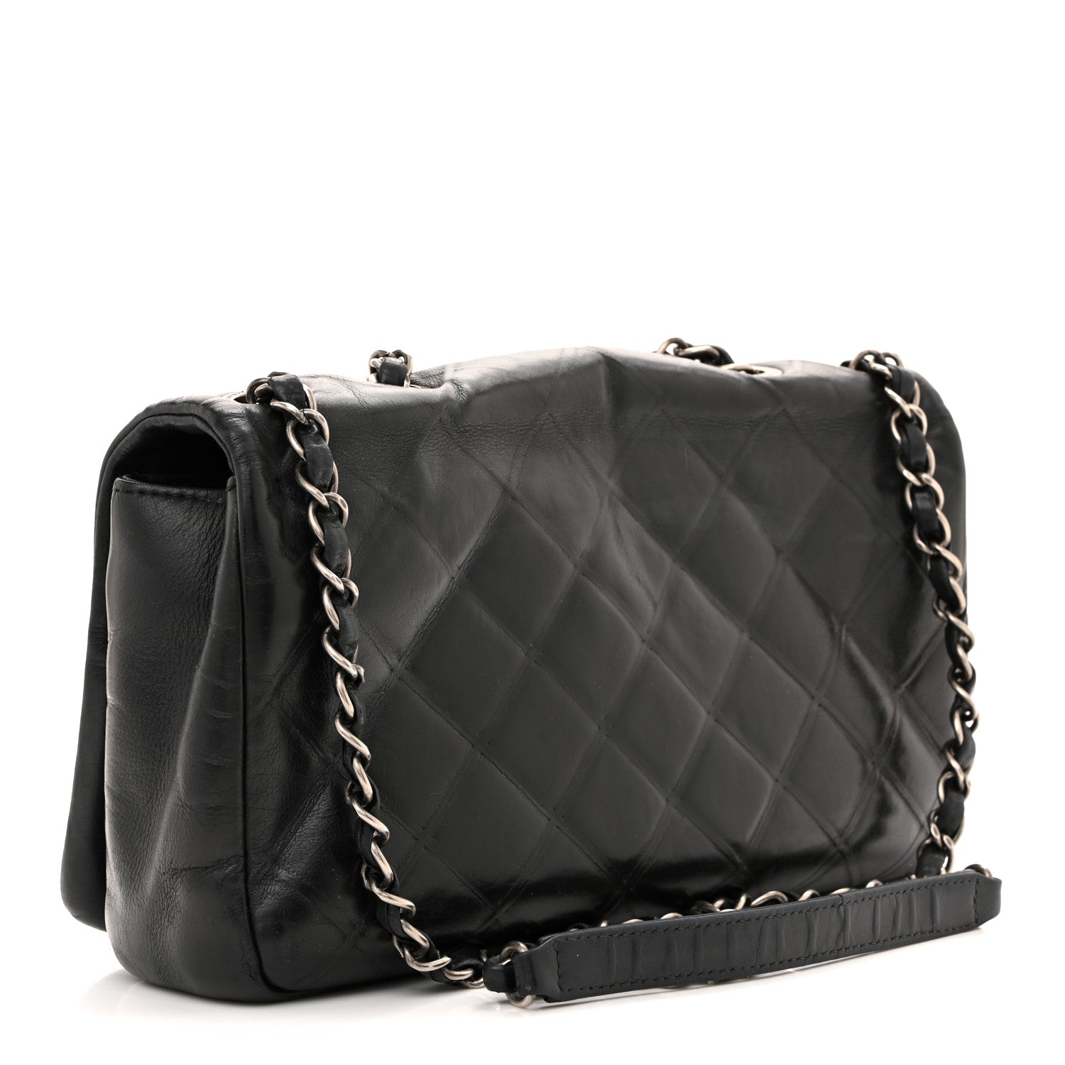 Chanel Calfskin Diamond Embossed New Chic Flap Black 3 of 13