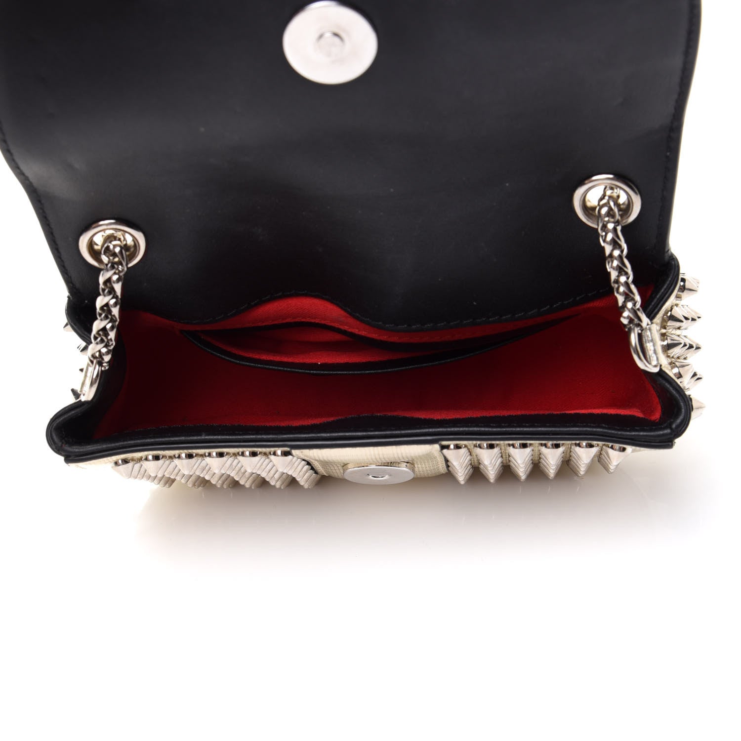Christian Louboutin Specchio Galactic Spikes Sweety Charity Crossbody Bag Platine 5 of 11