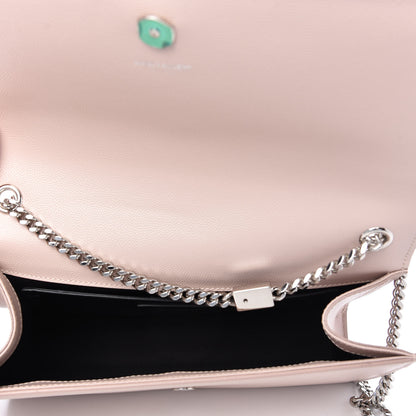Saint Laurent Grain De Poudre Medium Classic Monogram Kate Satchel Marble Pink 5 of 8