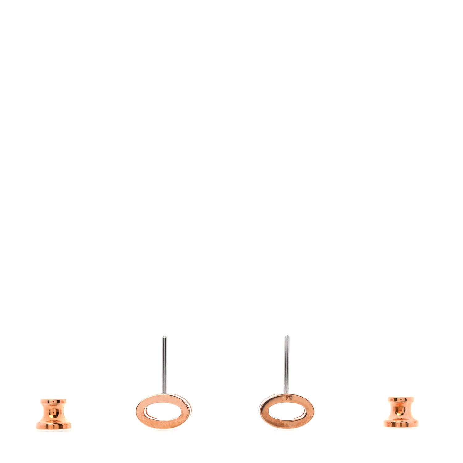 Hermes Rose Gold Lacquered Pop H Earrings Rose Dragee 3 of 5
