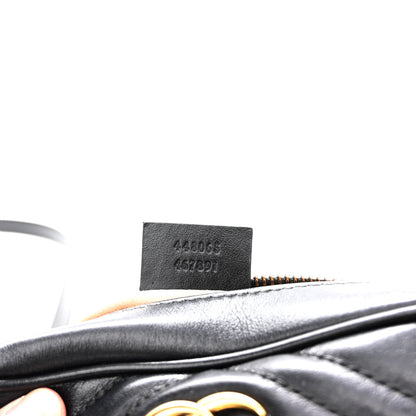 Gucci Calfskin Matelasse Mini GG Marmont Chain Shoulder Bag Black 7 of 14