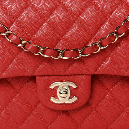 Chanel Caviar Quilted Medium Double Flap Red 8 of 11