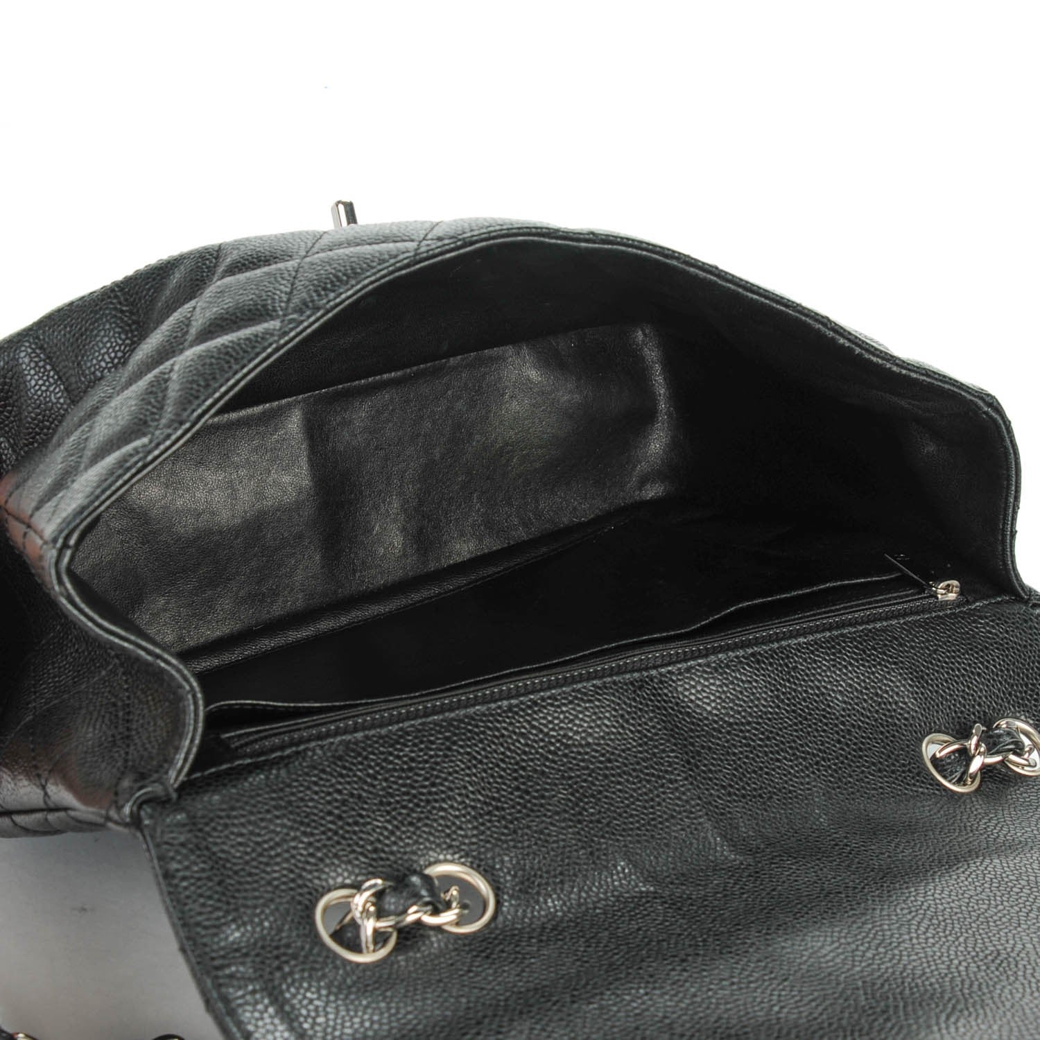 Chanel Caviar Quilted Jumbo Single Flap Black 5 of 7