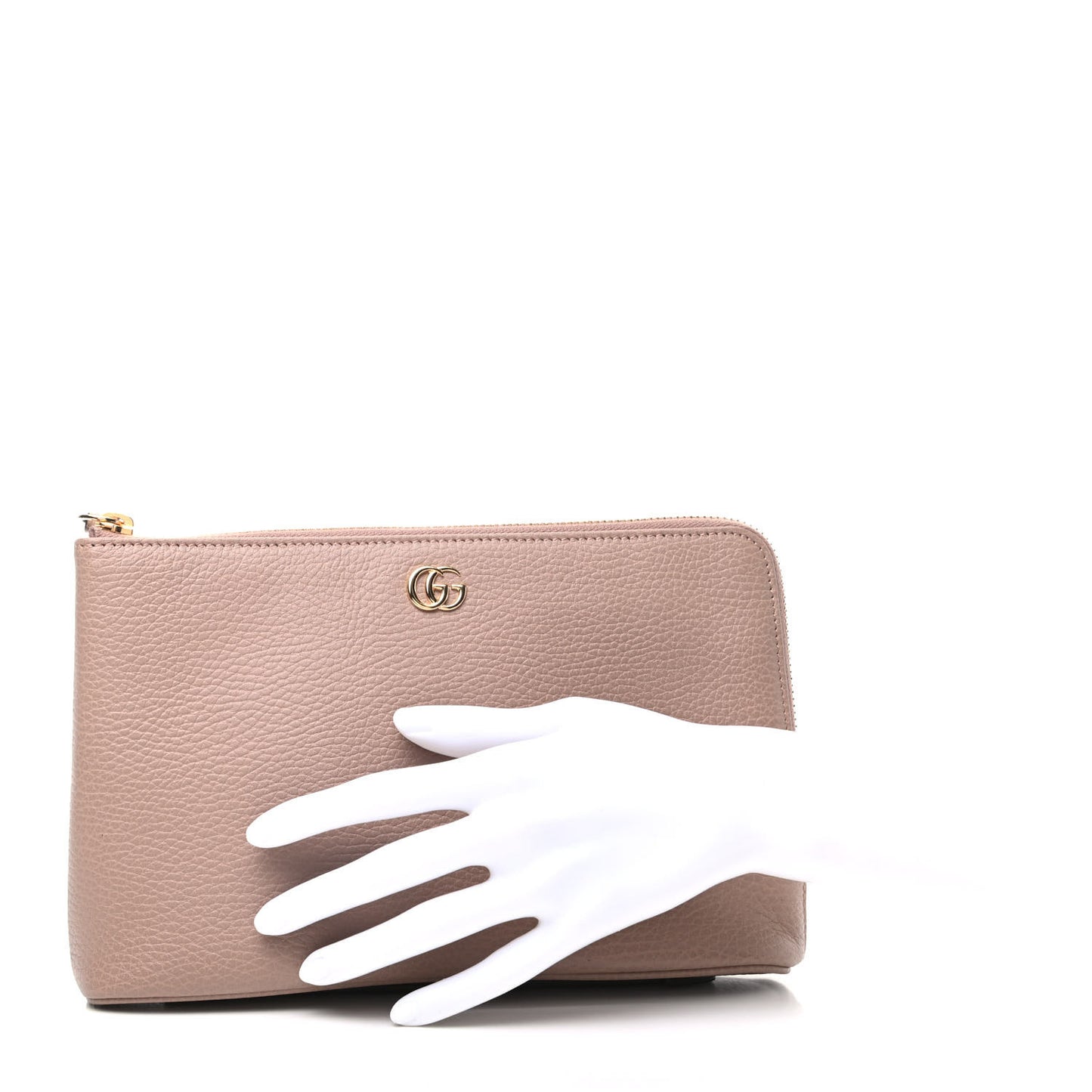 Calfskin GG Marmont Zip Pouch Porcelain Rose