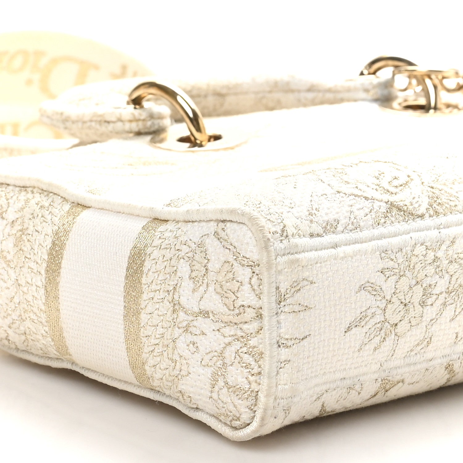 Christian Dior Canvas Embroidered Medium Jardin D'Hiver Lady D-Joy