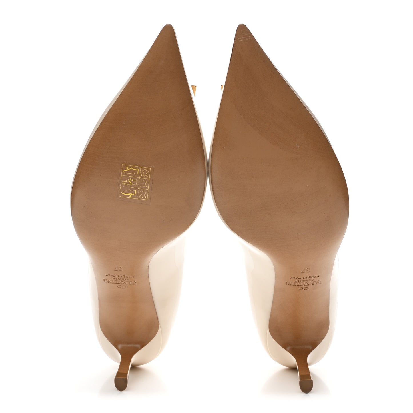 Patent Tonal One Stud Pumps 37 Ivory
