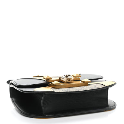 Gucci GG Supreme Monogram Small Osiride Shoulder Bag Black Gold 4 of 10