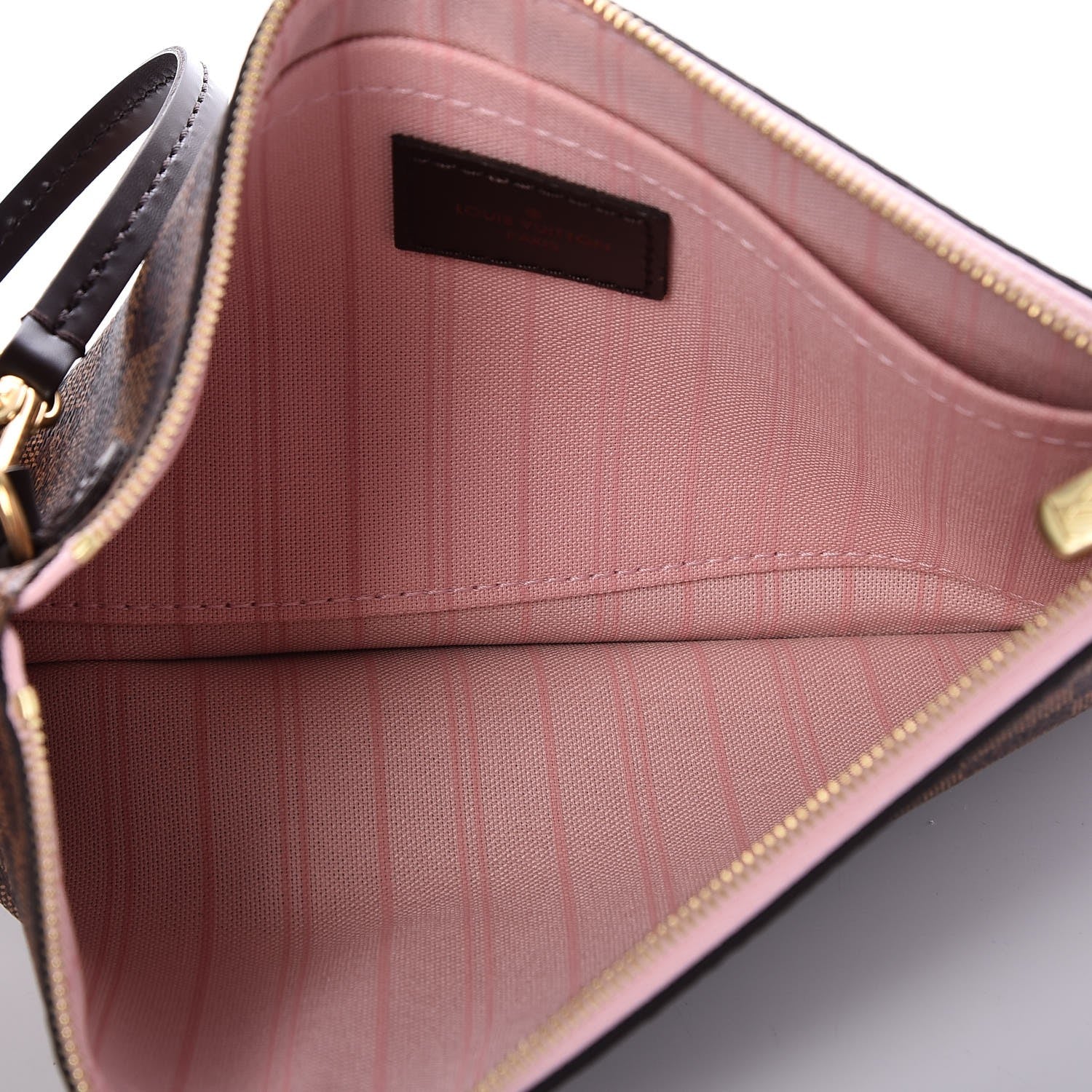 Louis Vuitton Damier Ebene Neverfull MM GM Pochette Rose Ballerine 5 of 8
