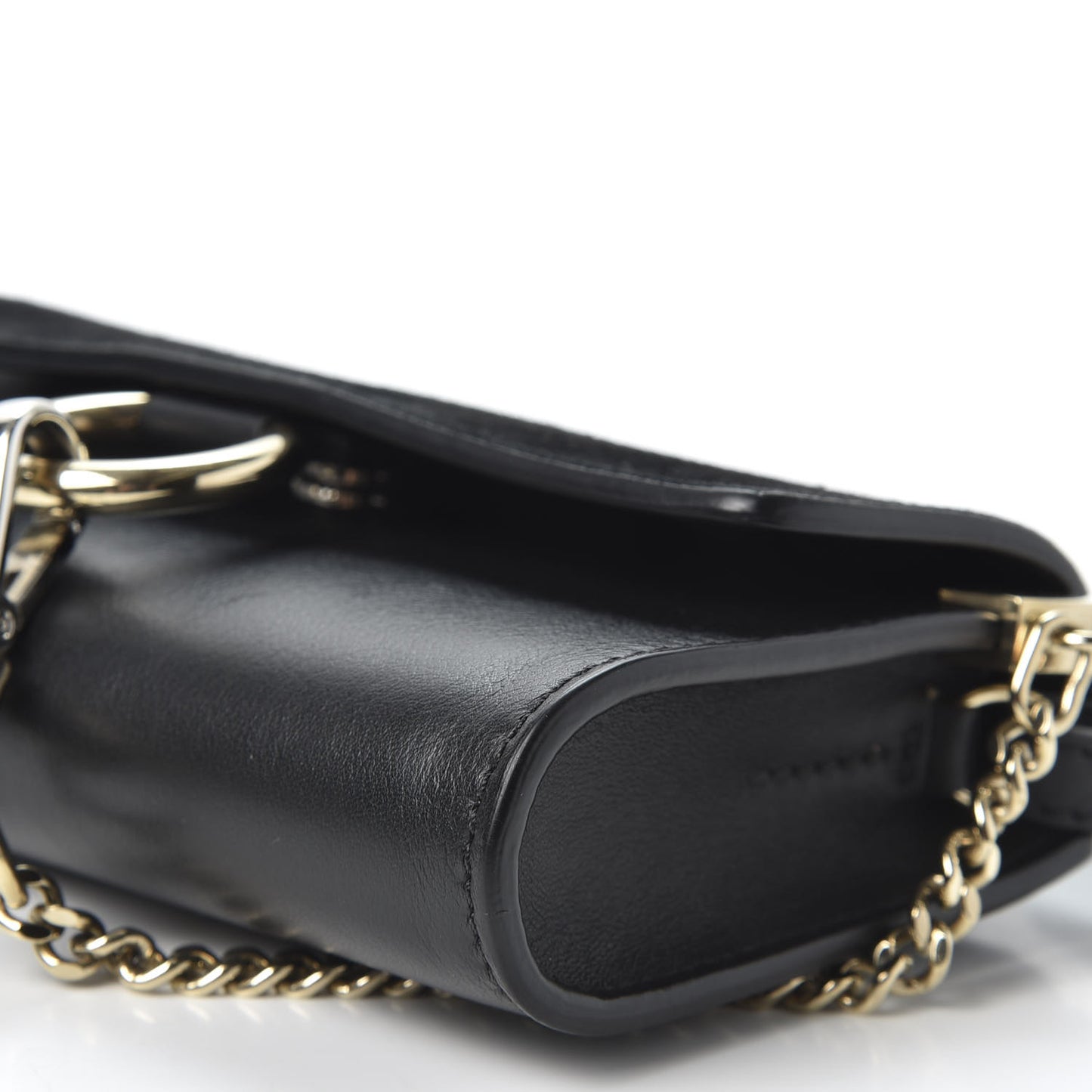 Suede Calfskin Mini Faye Shoulder Bag Black