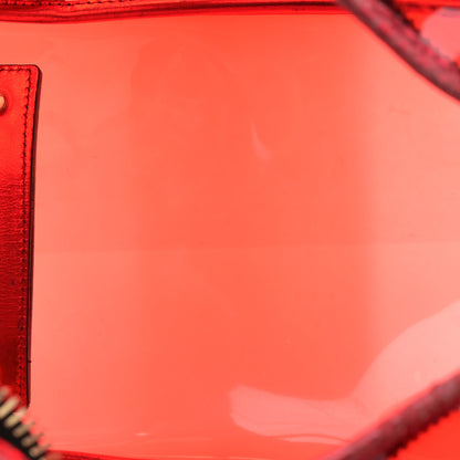 Burberry Vinyl Metallic Watersnake Blaze Satchel Red 5 of 13