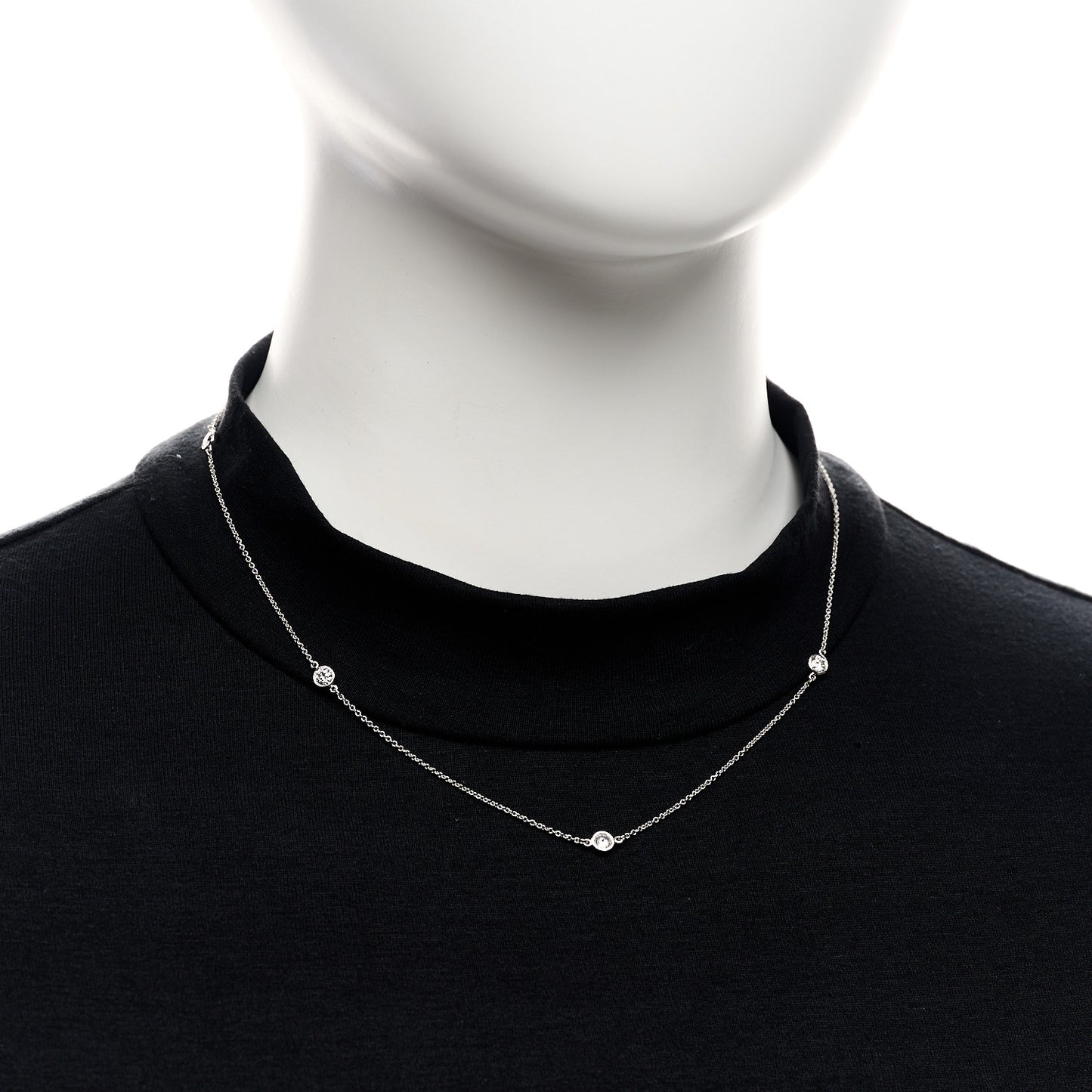 Platinum Diamond Elsa Peretti .70ctw Diamonds by the Yard 5 Station Necklace