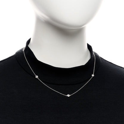 Tiffany Platinum Diamond Elsa Peretti .70ctw Diamonds by the Yard 5 Station Necklace 2 of 6
