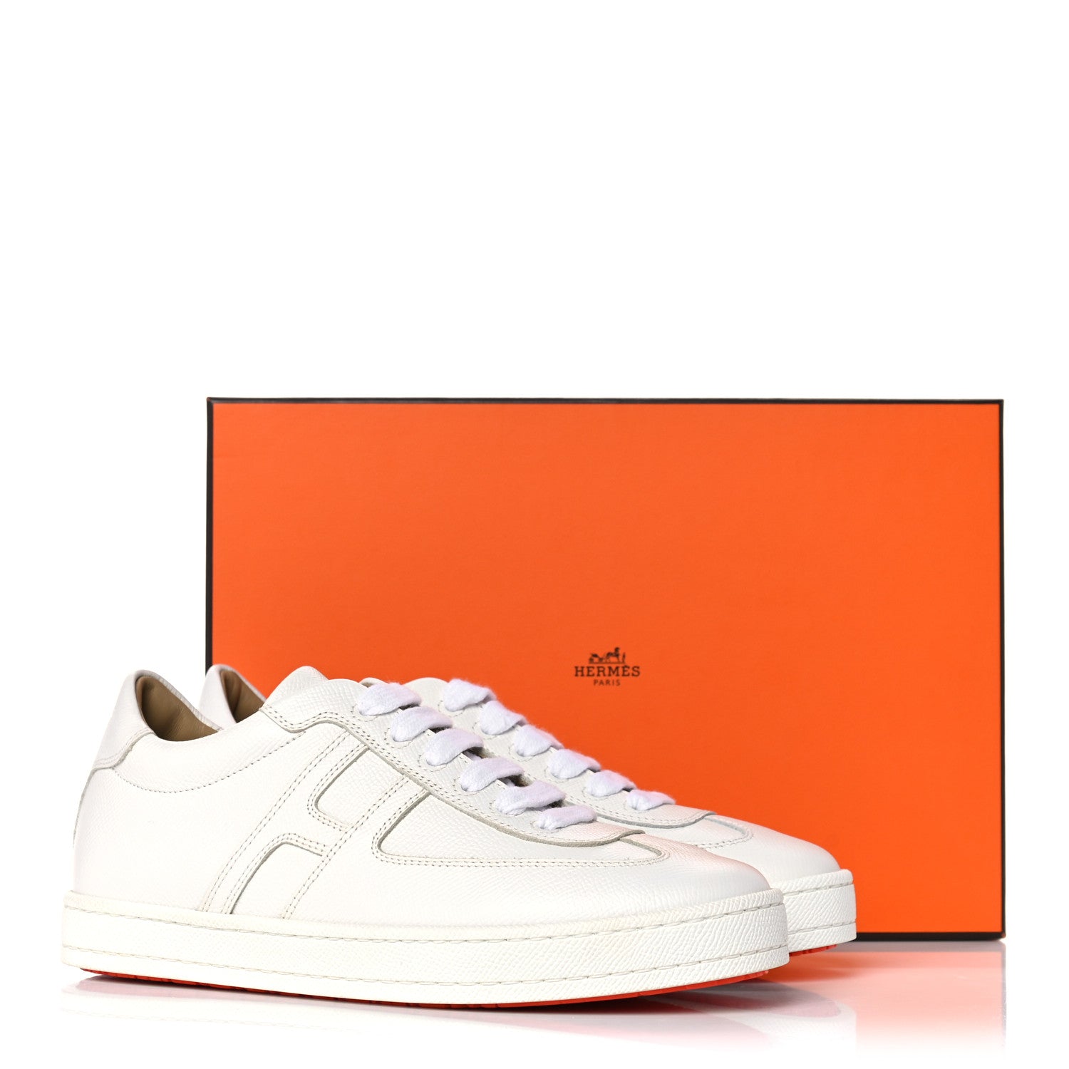 Hermes Epsom Womens Boomerang Sneakers 37 White 8 of 8