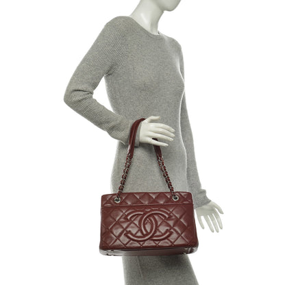 Chanel Caviar Quilted Timeless CC Soft Tote Dark Red 2 of 7